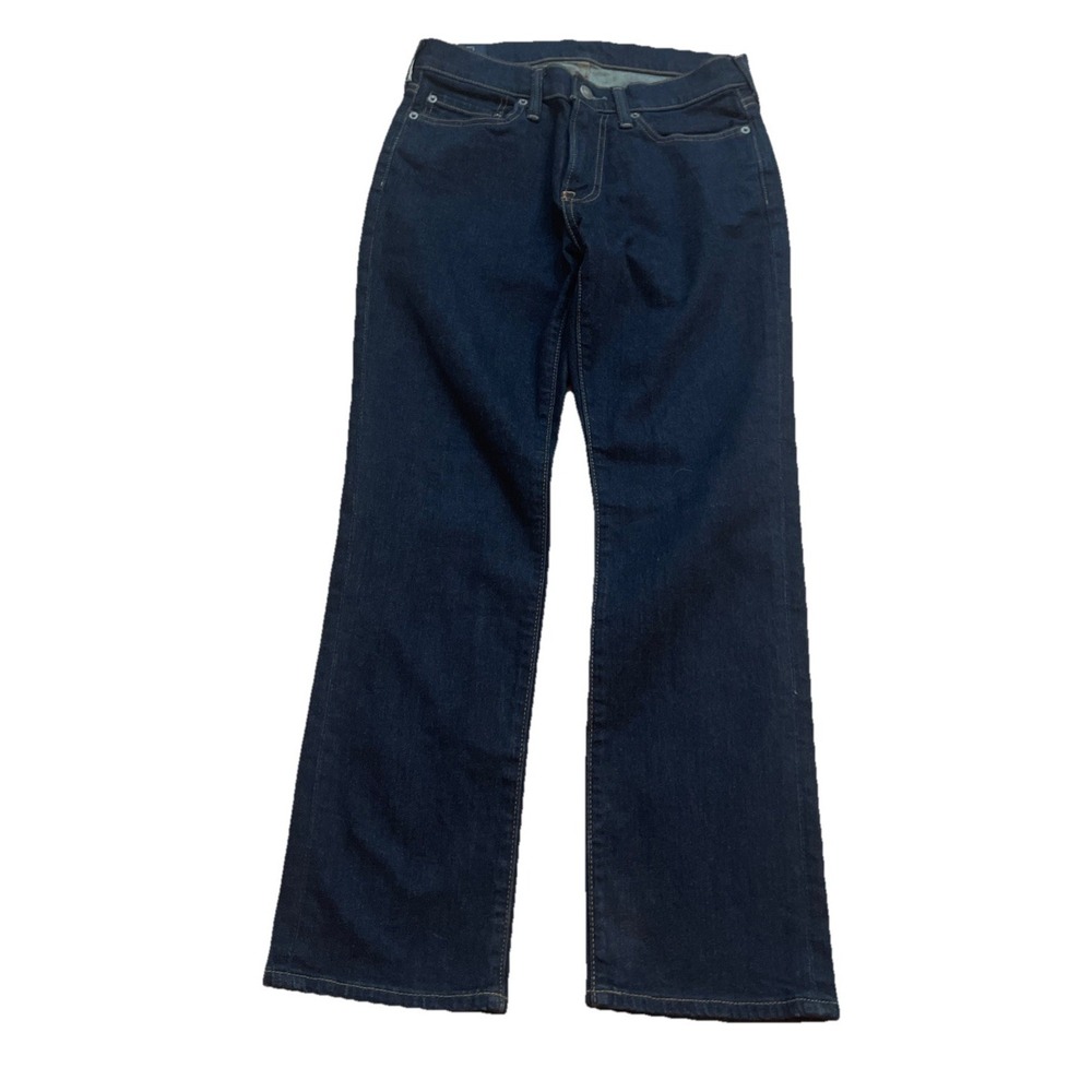 Abercrombie & Fitch Denim Jeans Men's 28x28 Straight Dark Blue Kennan Stretch